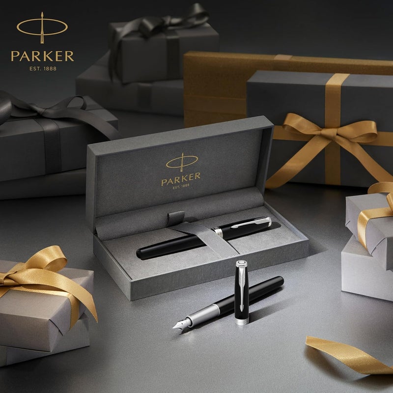 Parker Sonnet Fountain Pen, Stainless Steel with Gold Trim, Medium Nib - Image 5
